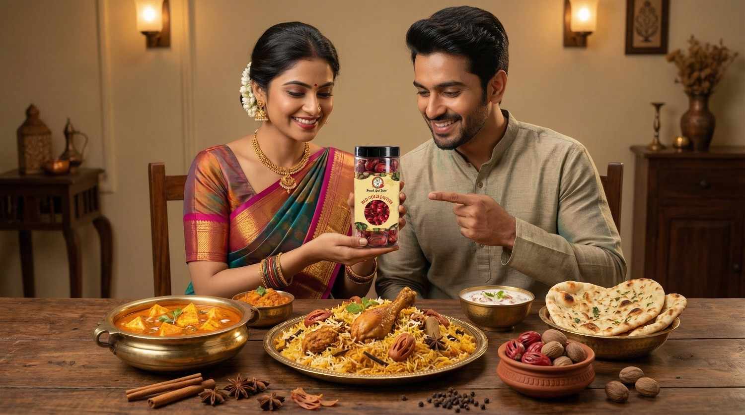 Mace: Red  Gold Javirti (Export Quality) gallery image