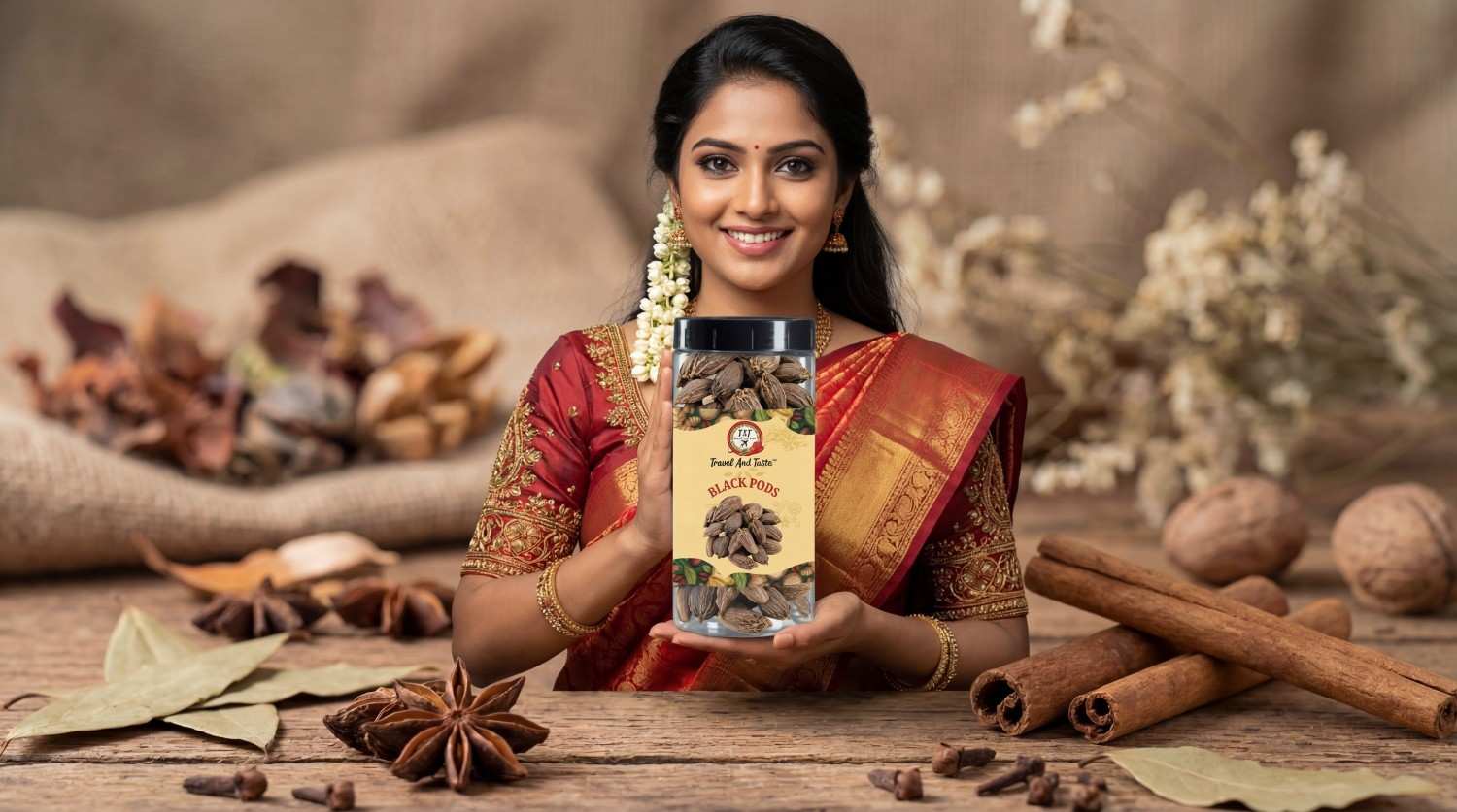 Black Cardamom :  Black Pods (Export Quality) gallery image