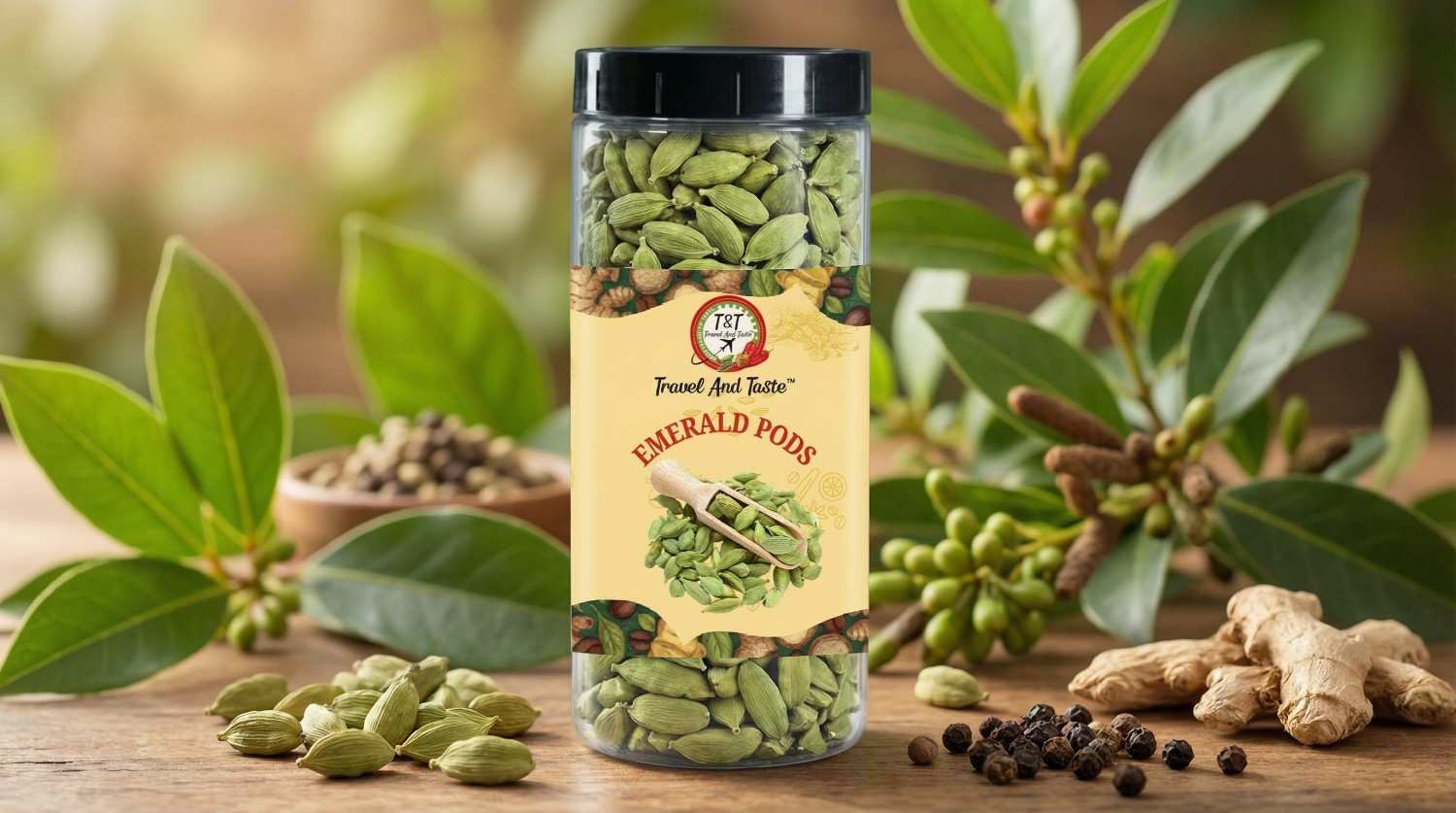 Green Cardamom : Emerald Pods (Export Quality) gallery image