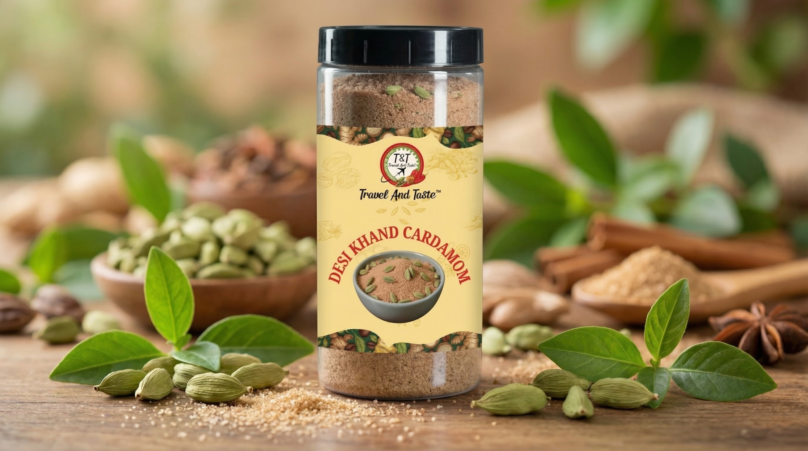Brown Sugar with Cardamom : Desi Khand Cardamom (Export Quality) gallery image
