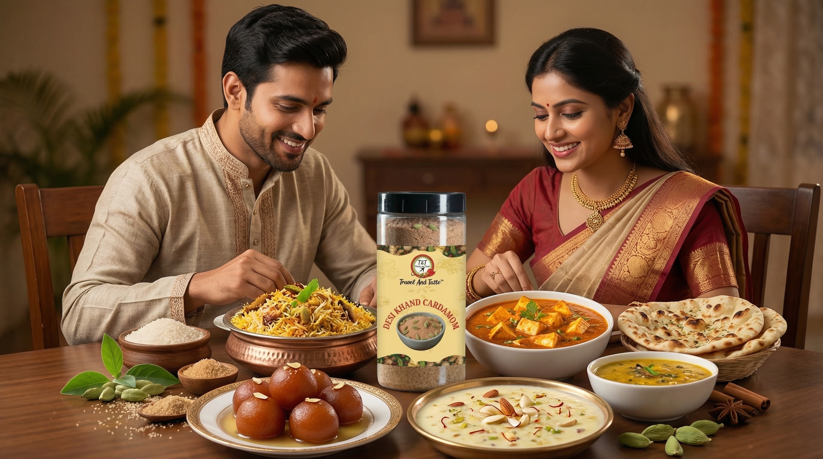 Brown Sugar with Cardamom : Desi Khand Cardamom (Export Quality) gallery image