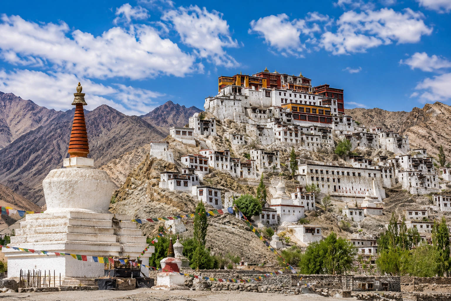 21 Tage Indiens Himalaya-Region Berge, Klöster, Mensch & Land mit Halbpension.